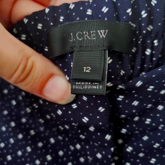 J. Crew Easy Pant navy blue foulard print - Picture 6 of 11